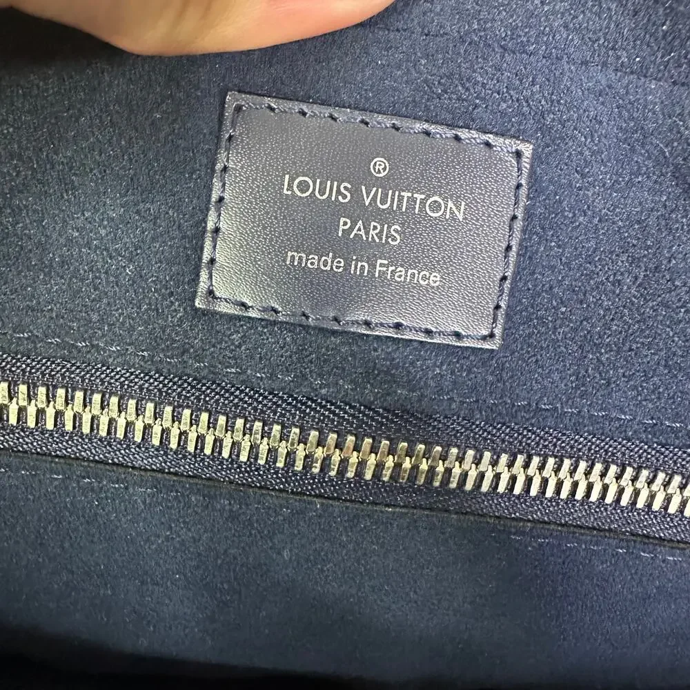 Louis Vuitton Dandy MM Briefcase Messenger In Epi Blue Marine